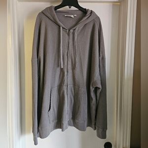 No Boundaries Waffle Knit Full Zip Jacket